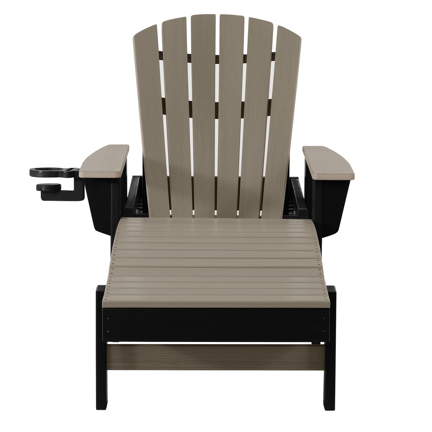 Heritage Ridge Adirondack Chaise Lounge with Arms and Wheels With Cup Holder