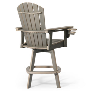 Heritage Ridge Adirondack Swivel Bar Chair With Cup Holder