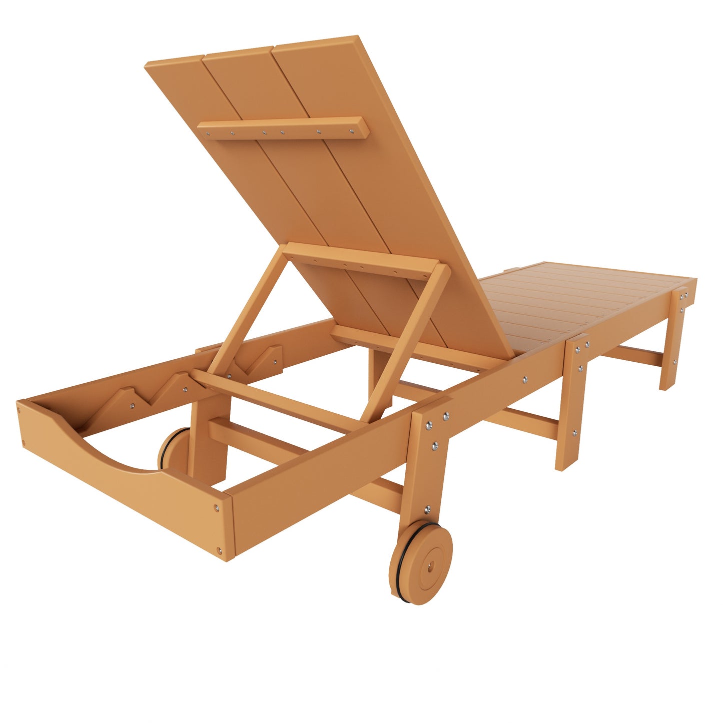 Malibu Modern All-Weather Outdoor Reclining Sun Lounger With Wheels