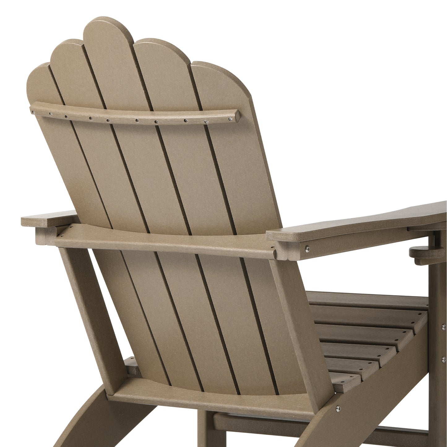 Tahoe All-Weather Outdoor Poly Adirondack Chair with Retractable Cup Holder