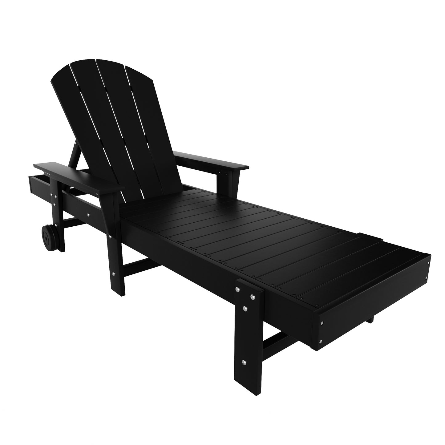 Chatham All-Weather Outdoor Adirondack Reclining Sun Lounger With Arms Rests & Wheels