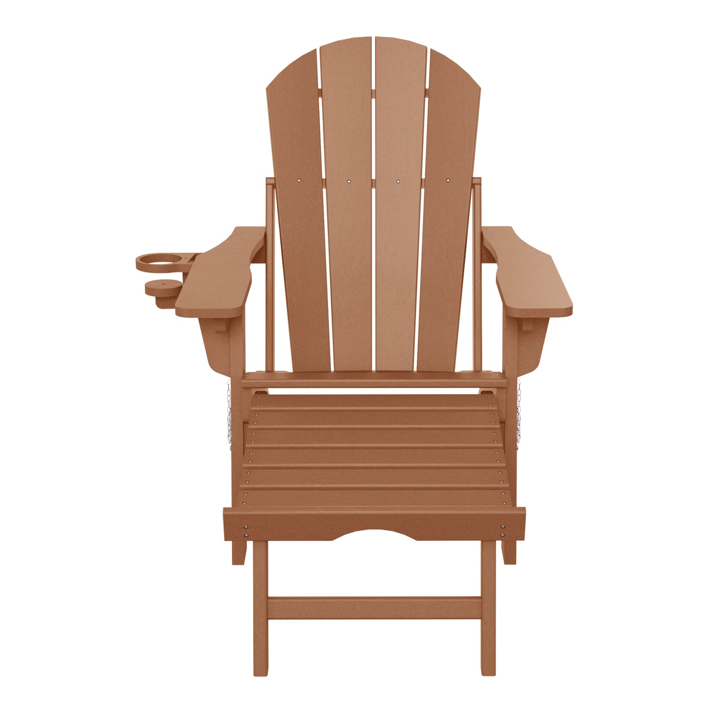 Chatham Folding Adjustable Adirondack Chair with Cup Holder and Hideaway Ottoman