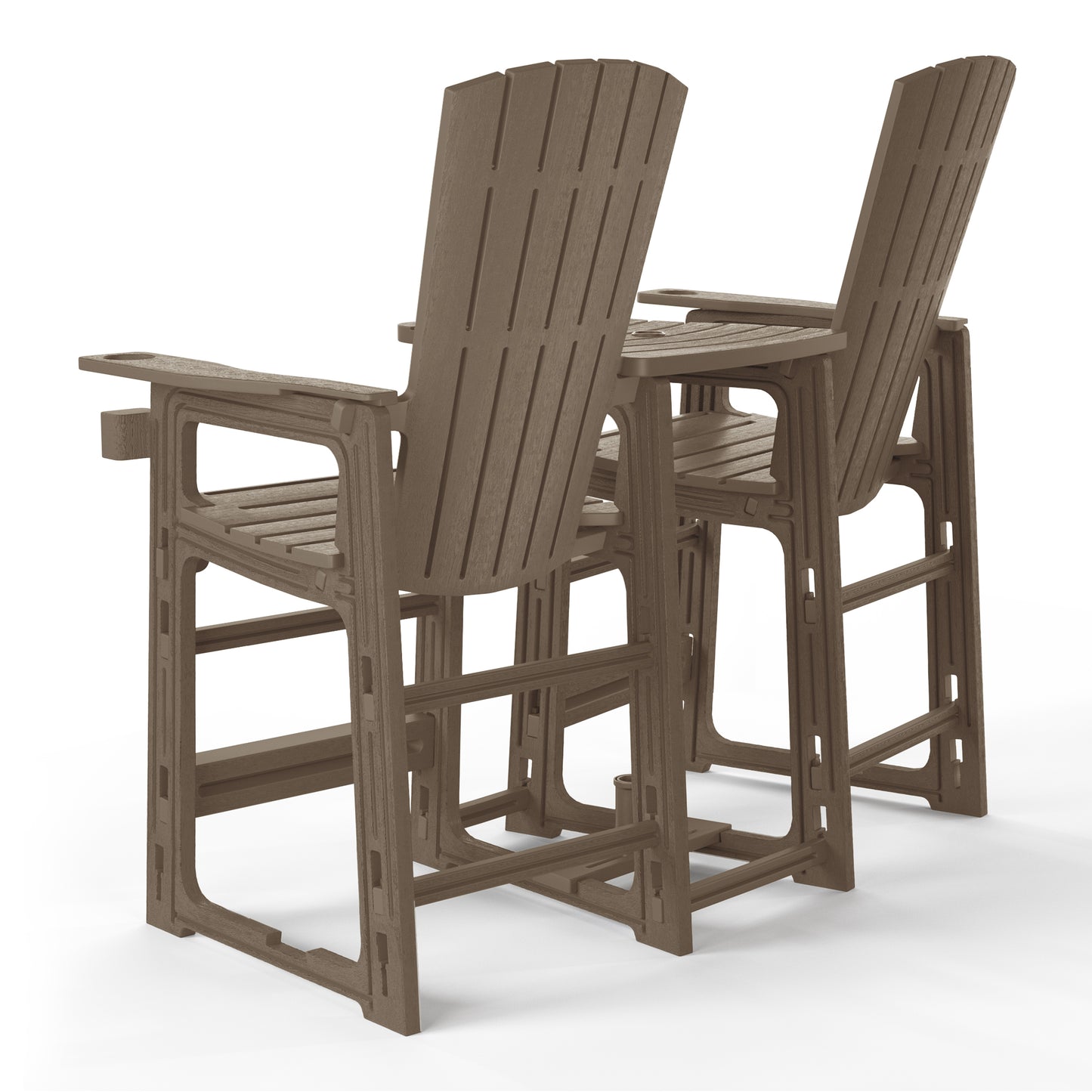 Snap’n Lock Adirondack Balcony Two-Chair Set with Connecting Wedge Table (No Tools or Hardware Required)