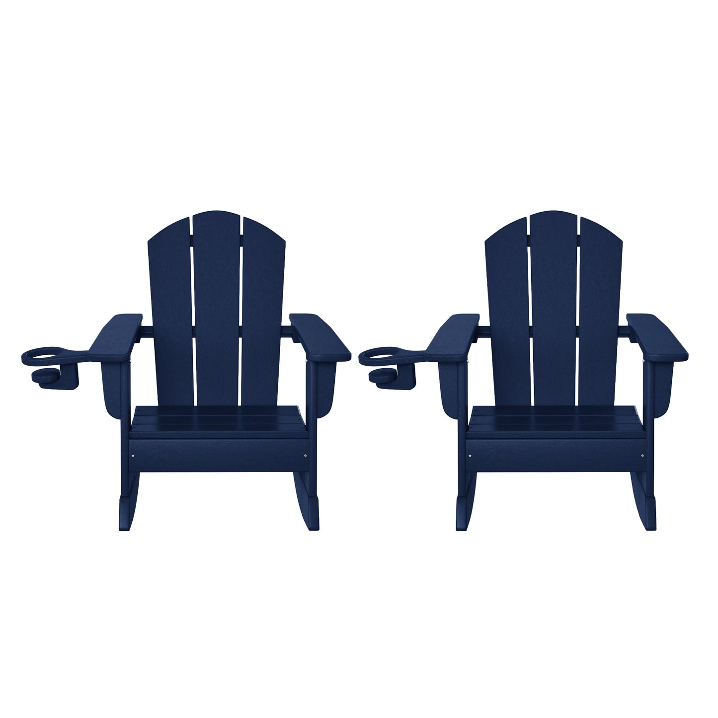 Tiny Terraces Kids Adirondack Rocking Chair with Cup Holder (Set of 2)
