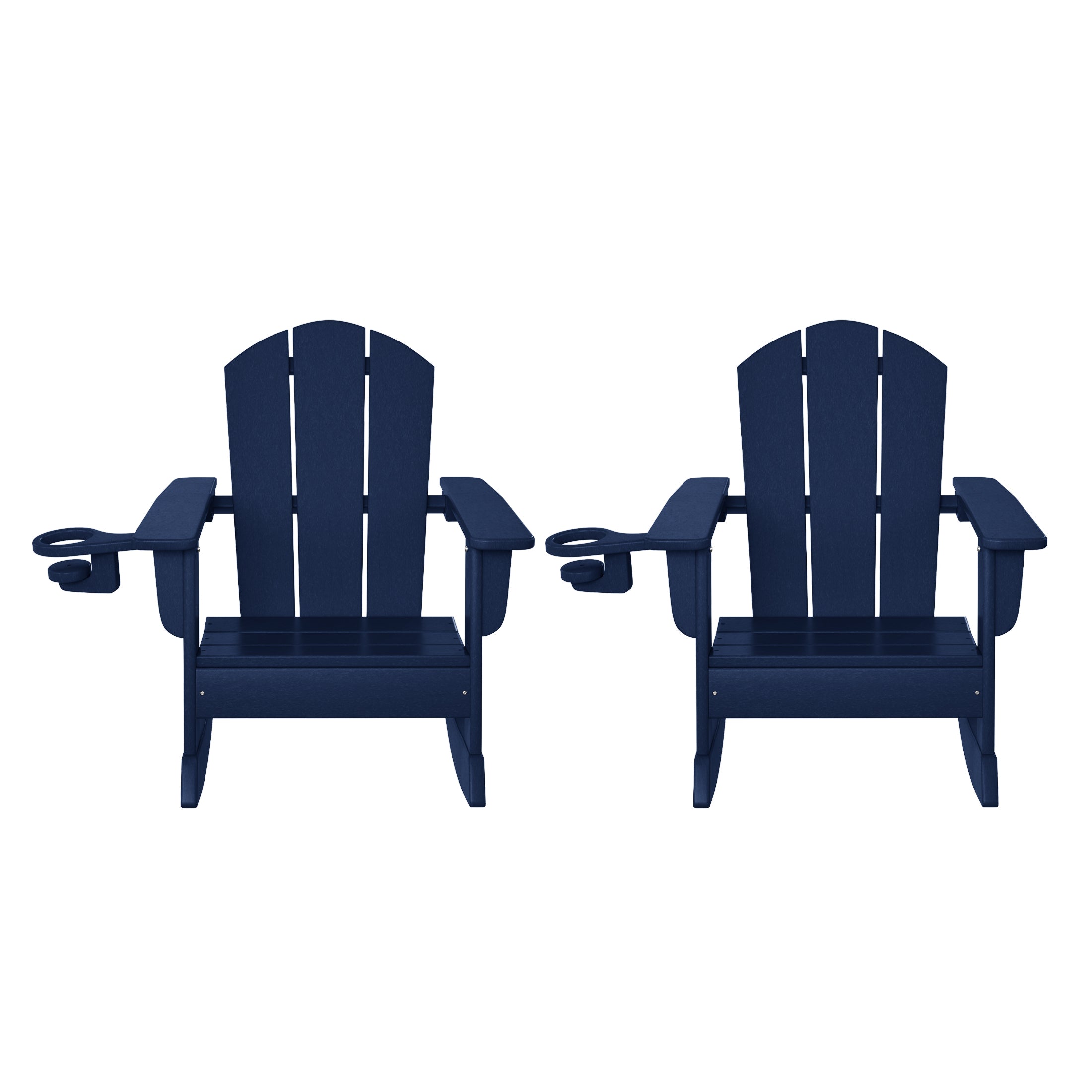 Tiny Terraces Kids Adirondack Rocking Chair with Cup Holder (Set of 2)