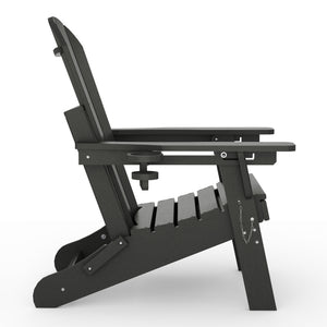 Chatham Folding Adjustable Adirondack Chair with Cup Holder and Hideaway Ottoman