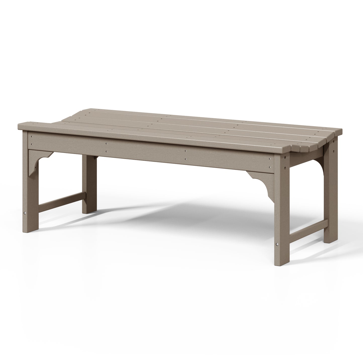 Concord All-Weather Outdoor Garden Backless Bench (46" Wide)