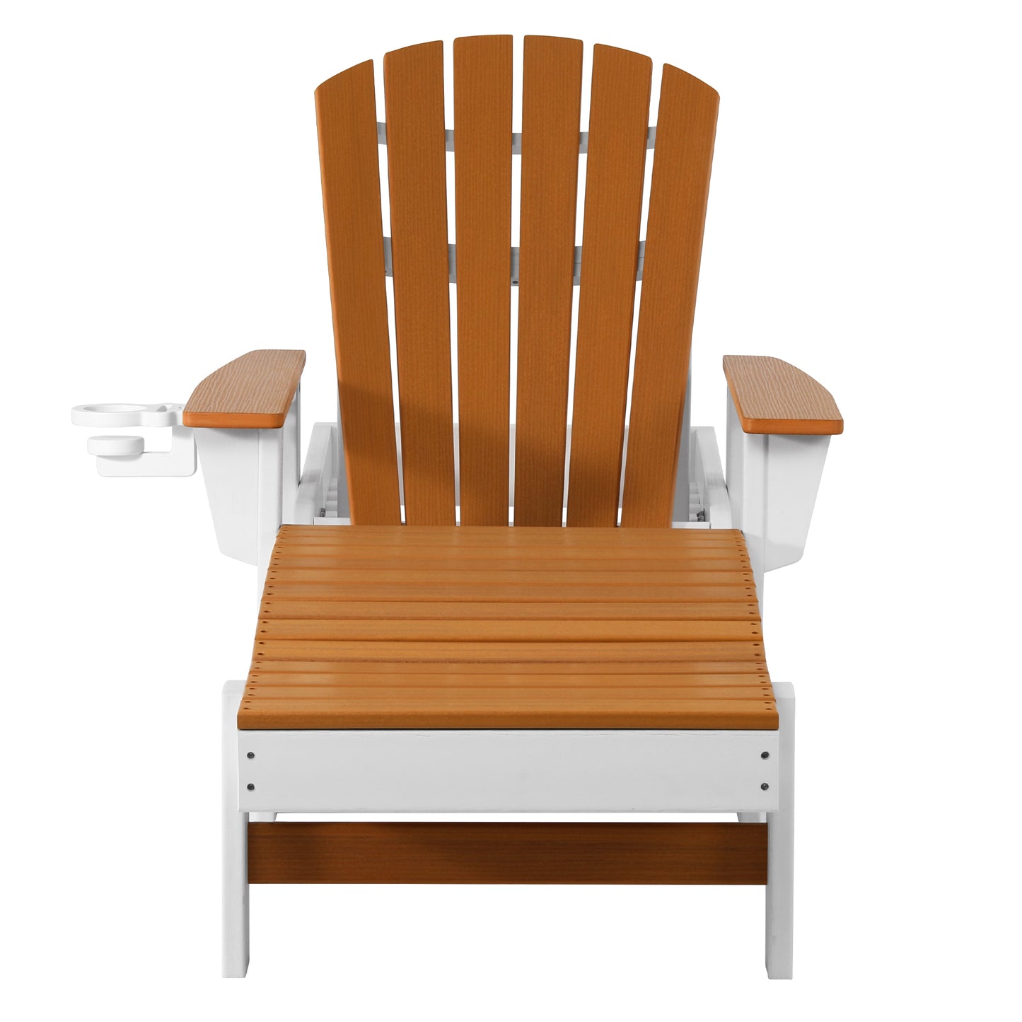 Heritage Ridge Adirondack Chaise Lounge with Arms and Wheels With Cup Holder