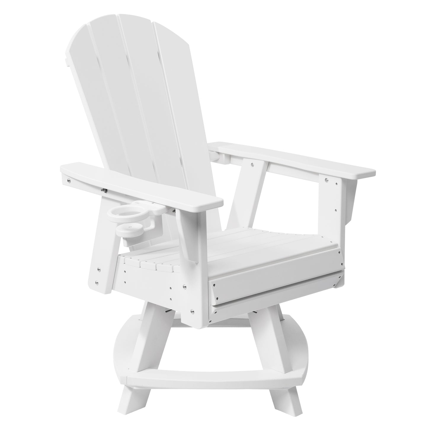 Adirondack Swivel Dining Chair with Cup Holder With Cup Holder