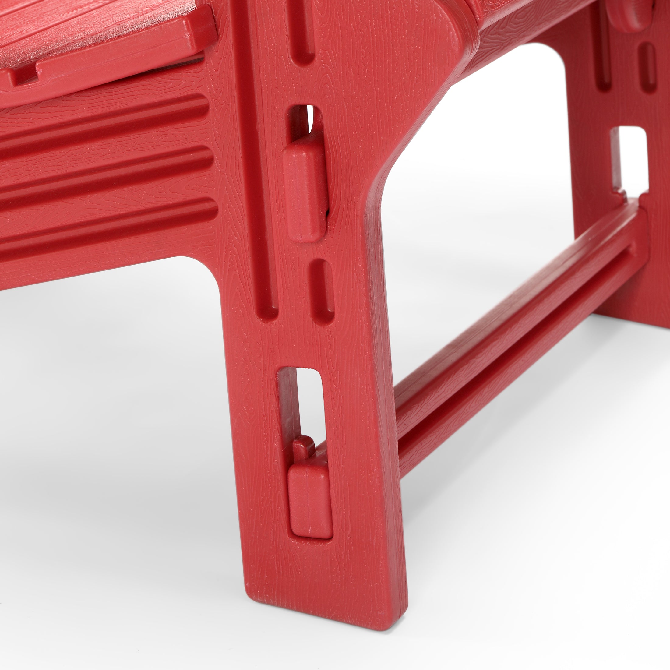 Set of Snap'n Lock Adirondack Chairs with Connecting Wedge Table (No Tools or Hardware)