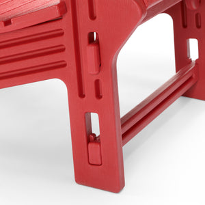 Set of Snap'n Lock Adirondack Chairs with Connecting Wedge Table (No Tools or Hardware)