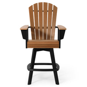 Heritage Ridge Adirondack Swivel Bar Chair With Cup Holder