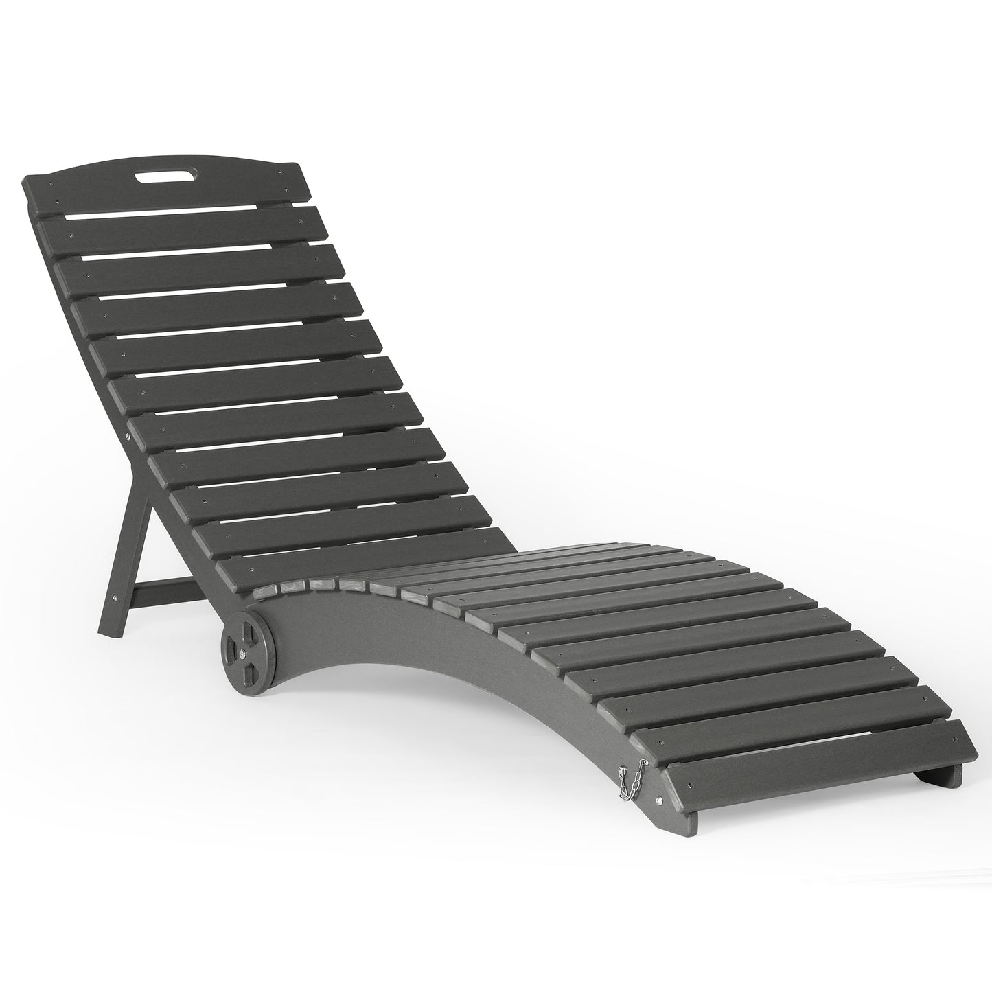 Key West Folding Pool Lounge Chair with Wheels