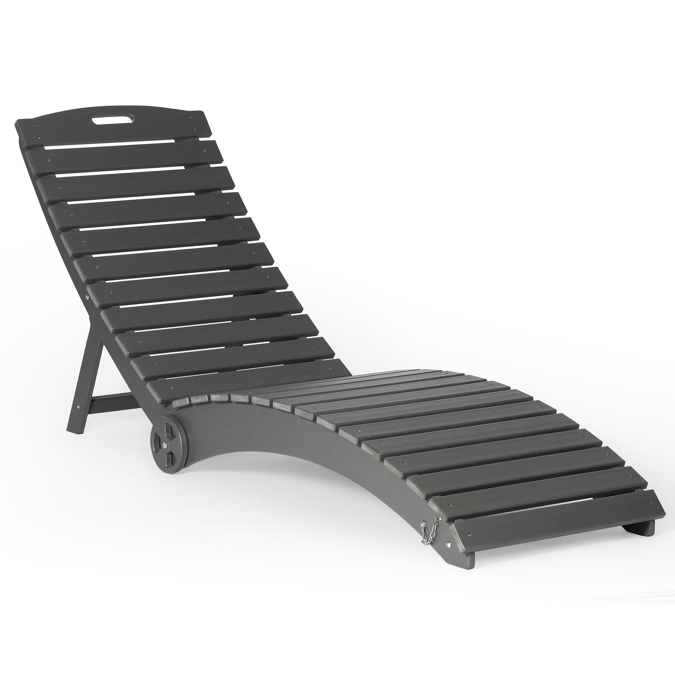 Key West Folding Pool Lounge Chair with Wheels