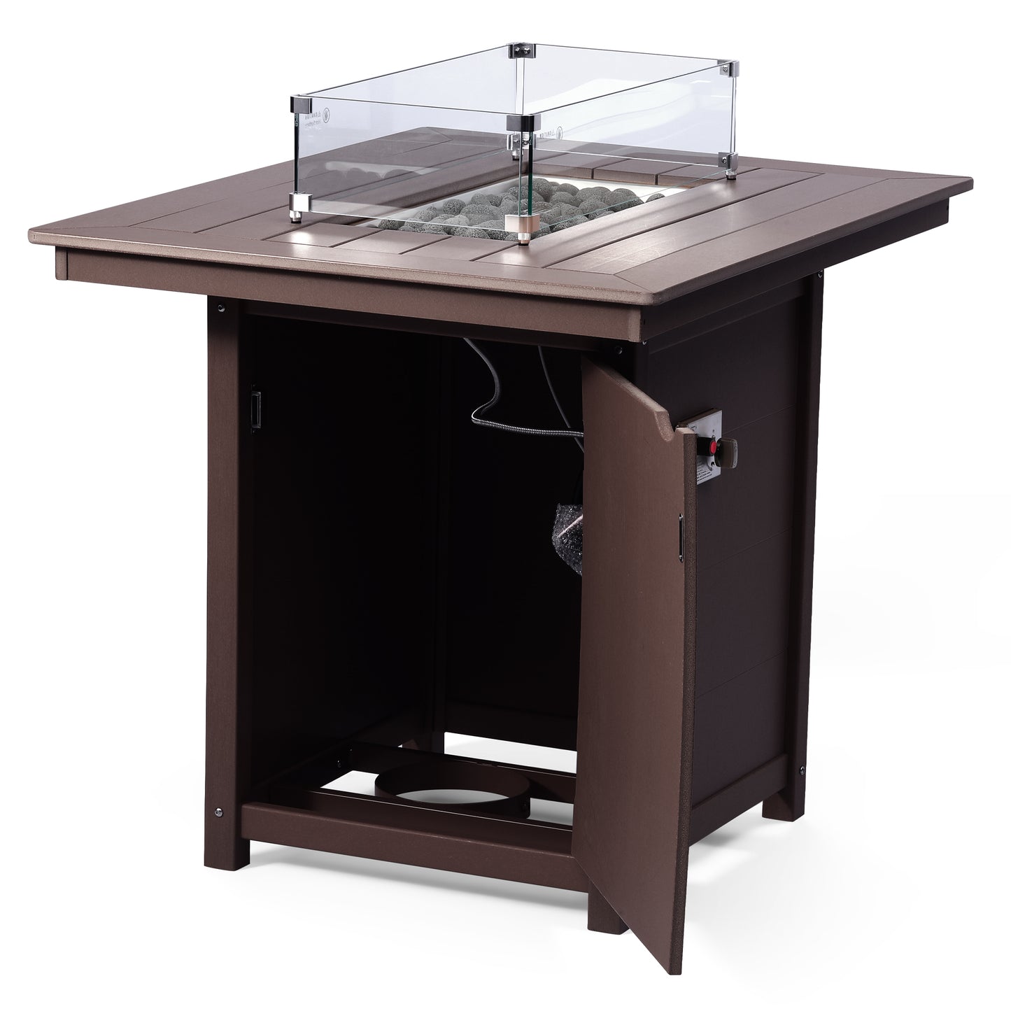 Sedona Rectangular 34" X 46" Counter Fire Pit Table