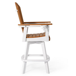Heritage Ridge Adirondack Swivel Bar Chair With Cup Holder