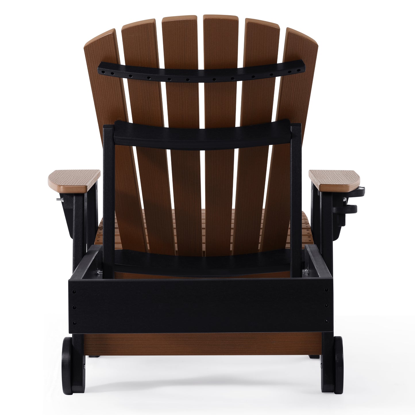 Heritage Ridge Adirondack Chaise Lounge with Arms and Wheels With Cup Holder