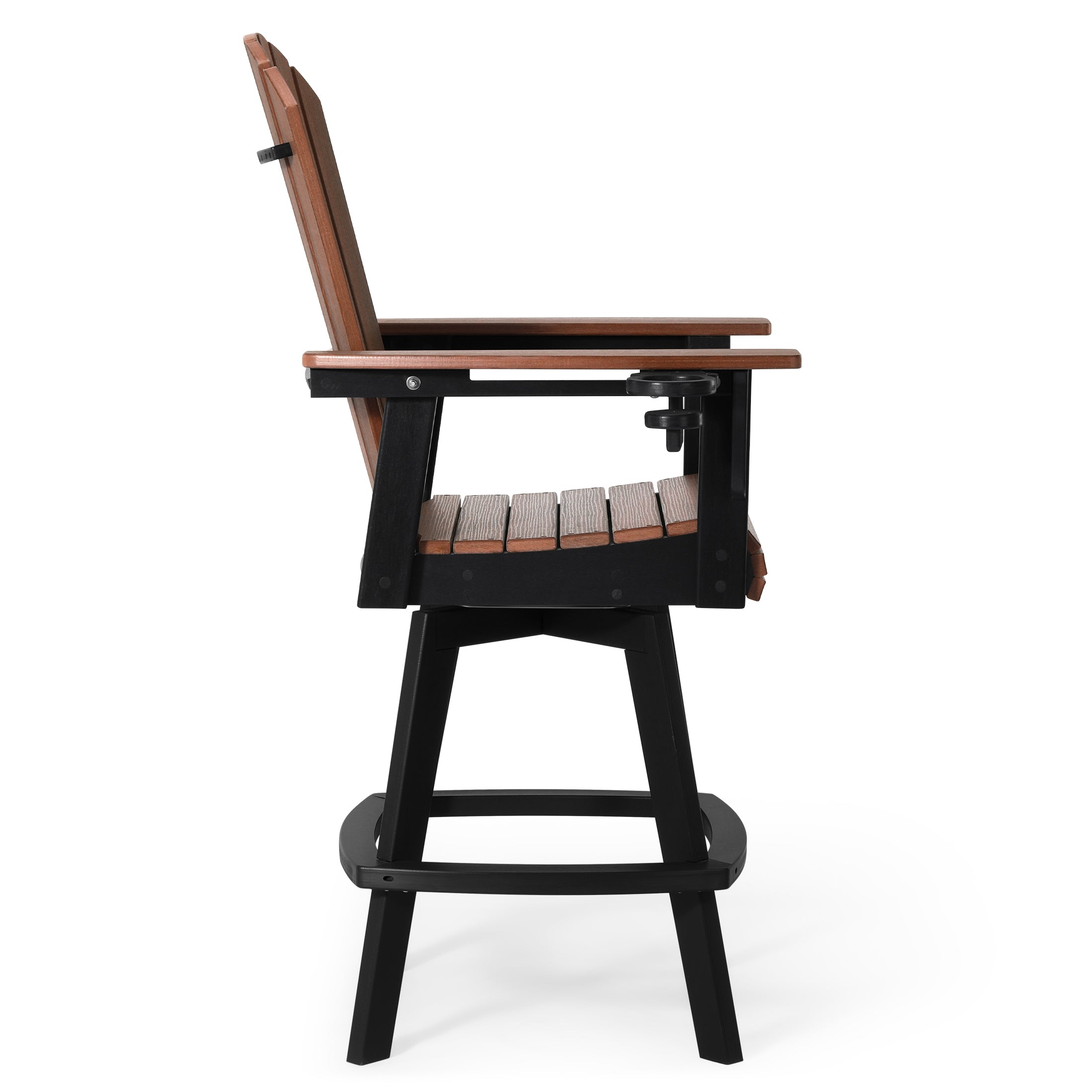 Heritage Ridge Adirondack Swivel Bar Chair With Cup Holder