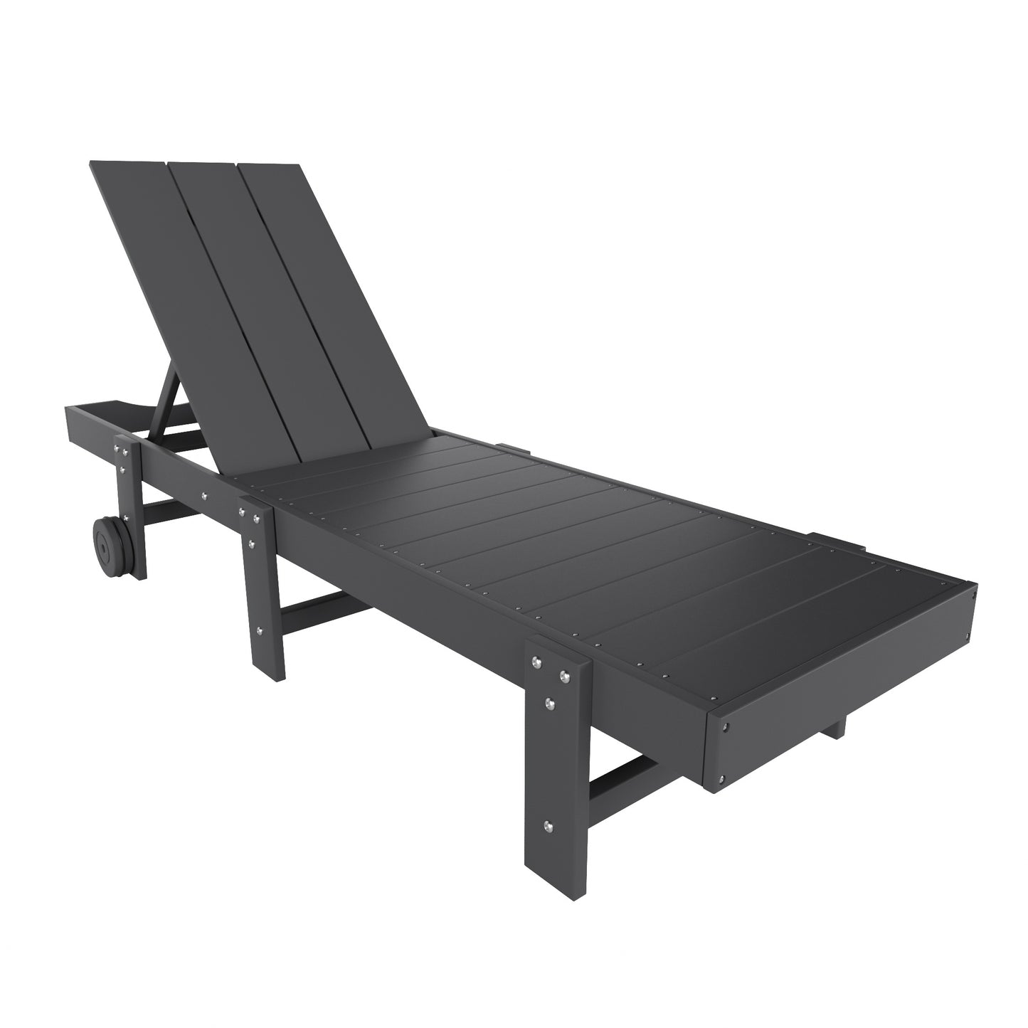 Malibu Modern All-Weather Outdoor Reclining Sun Lounger With Wheels