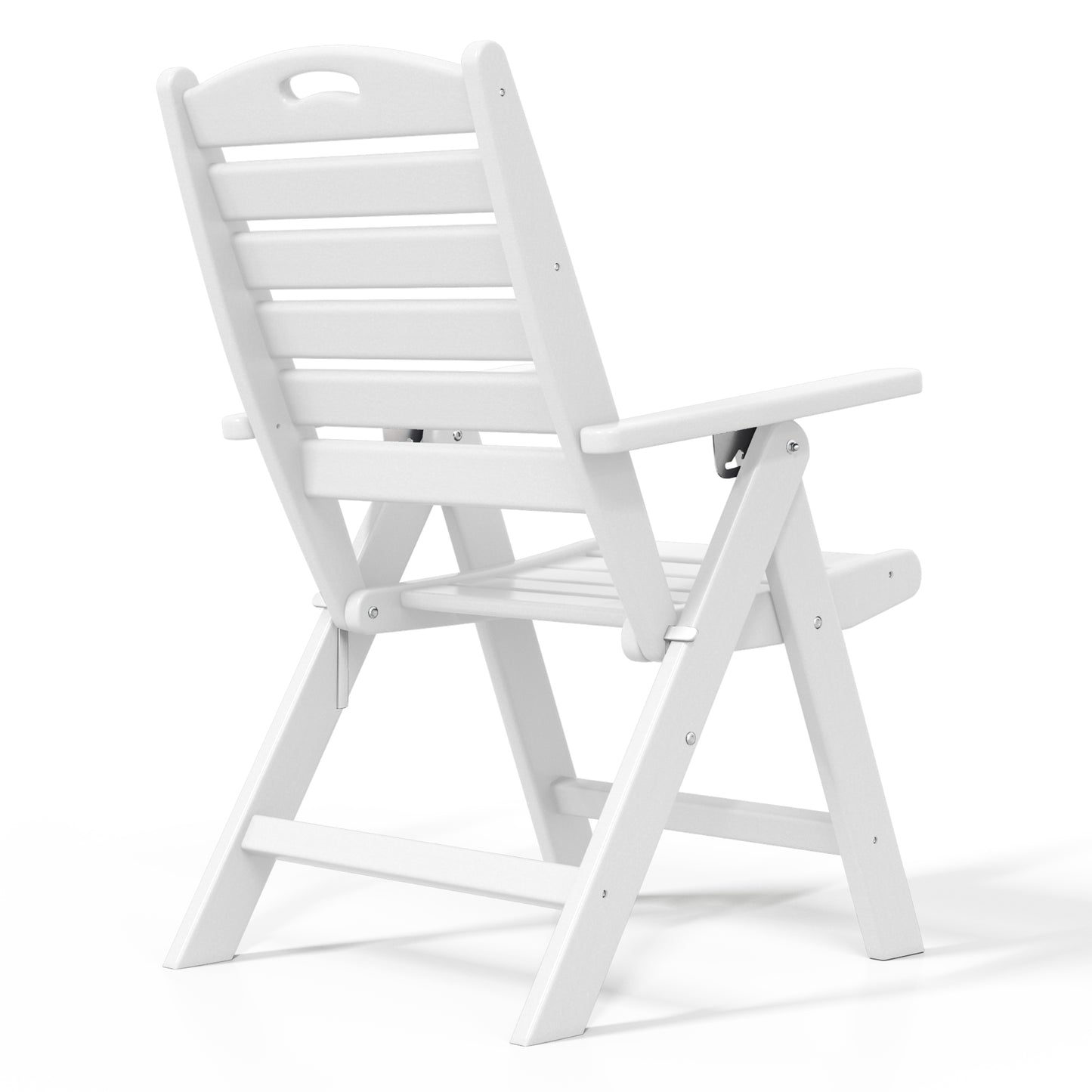 Aarhus All-Weather Outdoor Patio Folding Tall Back Dining Chair (38" High)