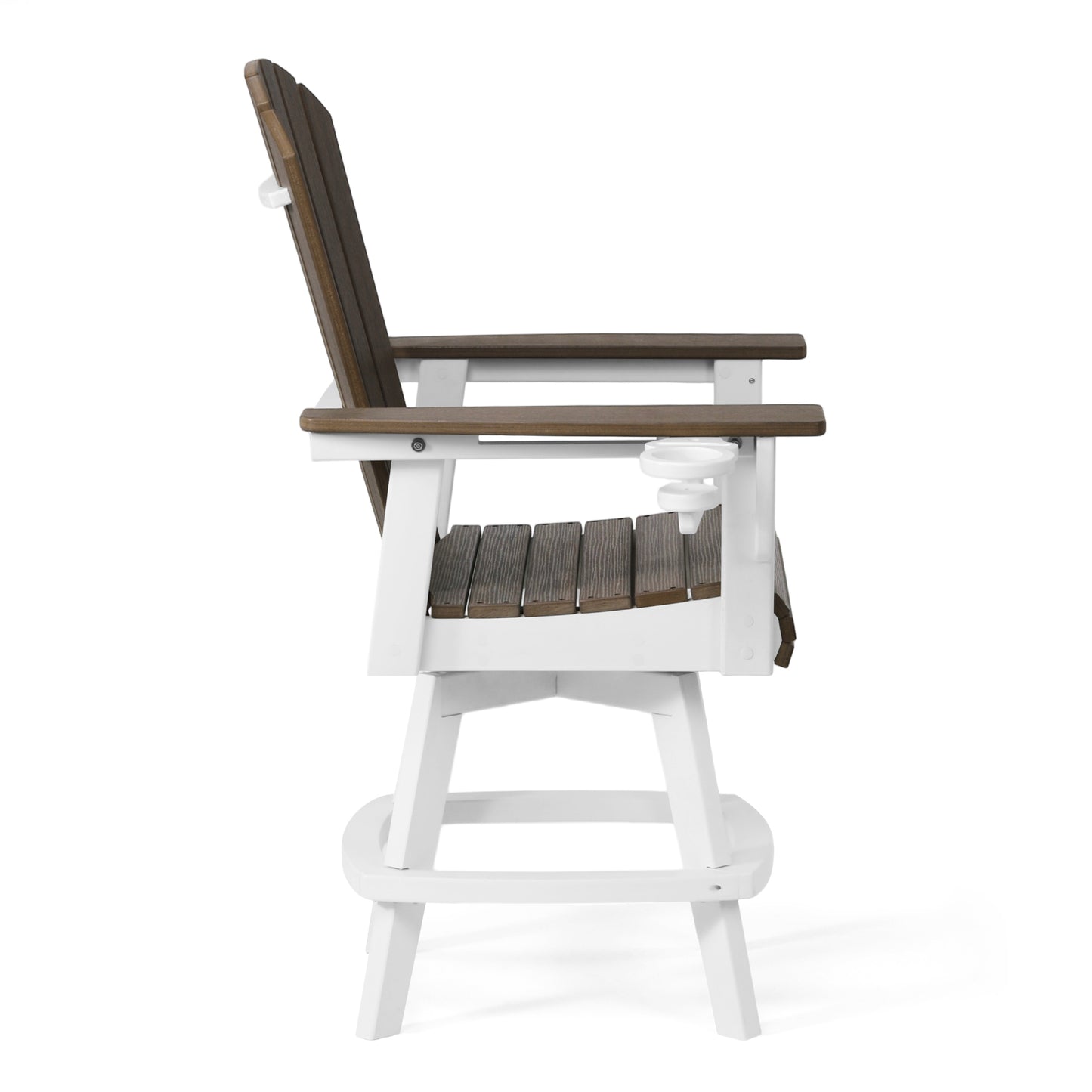 Heritage Ridge Adirondack Swivel Counter Chair With Cup Holder