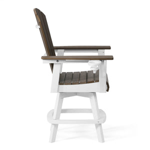 Heritage Ridge Adirondack Swivel Counter Chair With Cup Holder