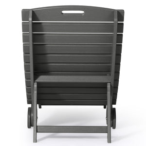 Key West Folding Pool Lounge Chair with Wheels