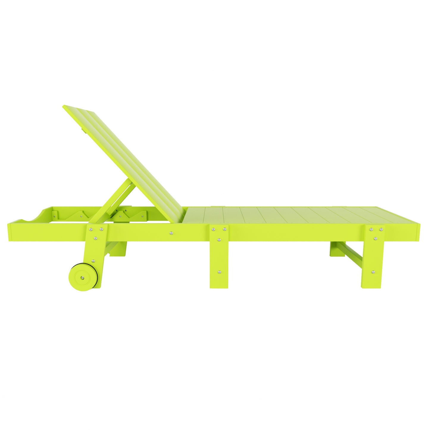 Malibu Modern All-Weather Outdoor Reclining Sun Lounger With Wheels