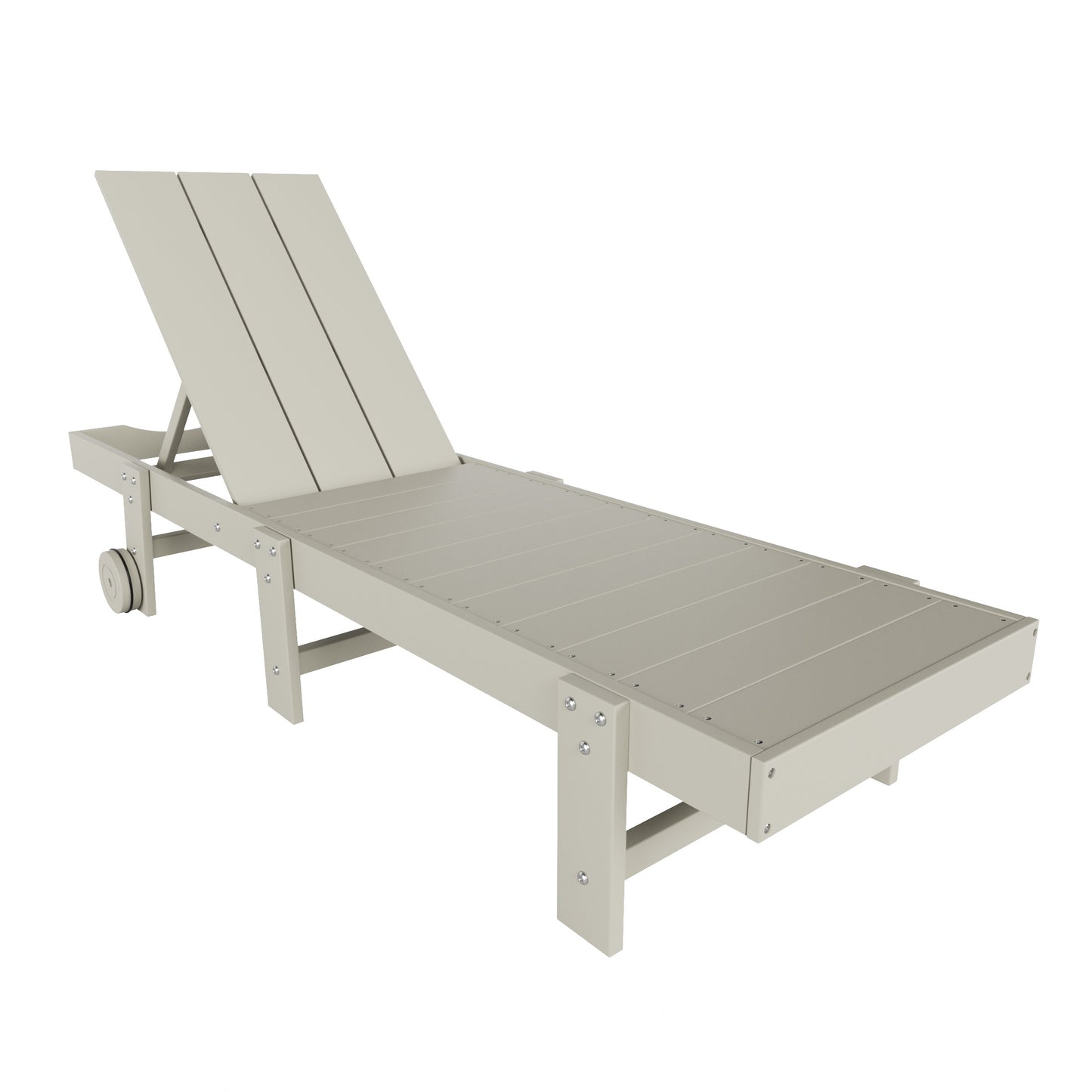 Malibu Modern All-Weather Outdoor Reclining Sun Lounger With Wheels