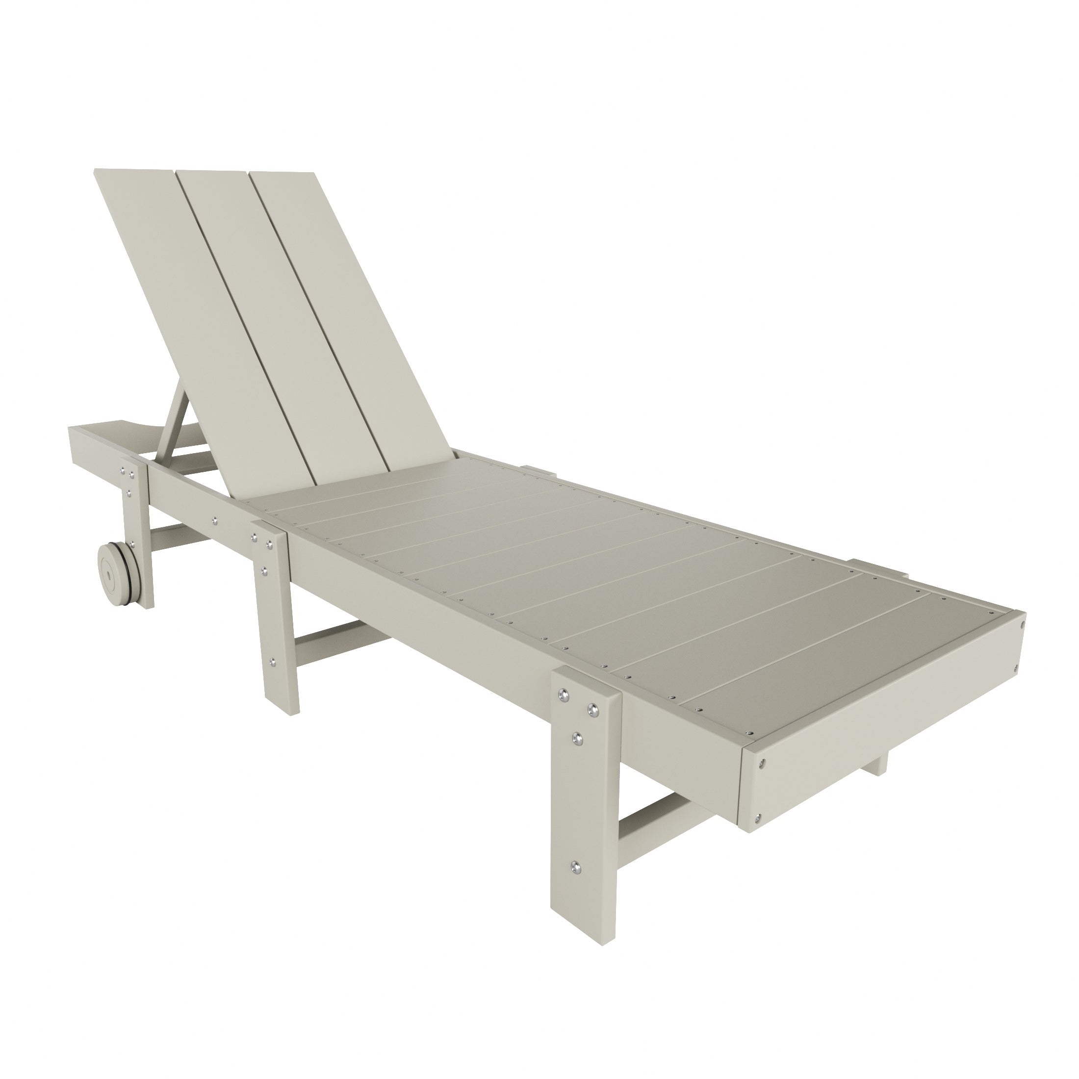 Malibu Modern All-Weather Outdoor Reclining Sun Lounger With Wheels