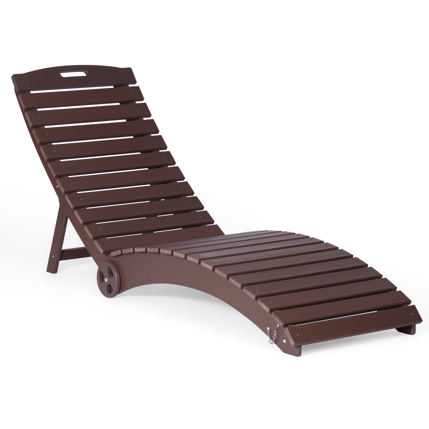Key West Folding Pool Lounge Chair with Wheels