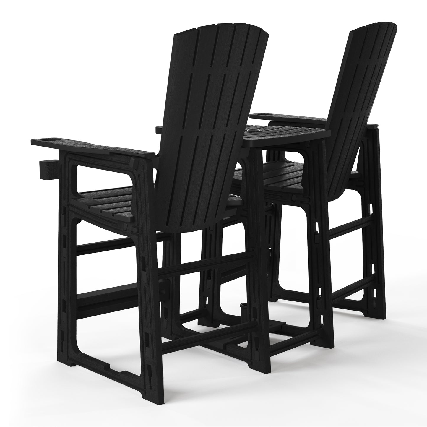 Snap’n Lock Adirondack Balcony Two-Chair Set with Connecting Wedge Table (No Tools or Hardware Required)
