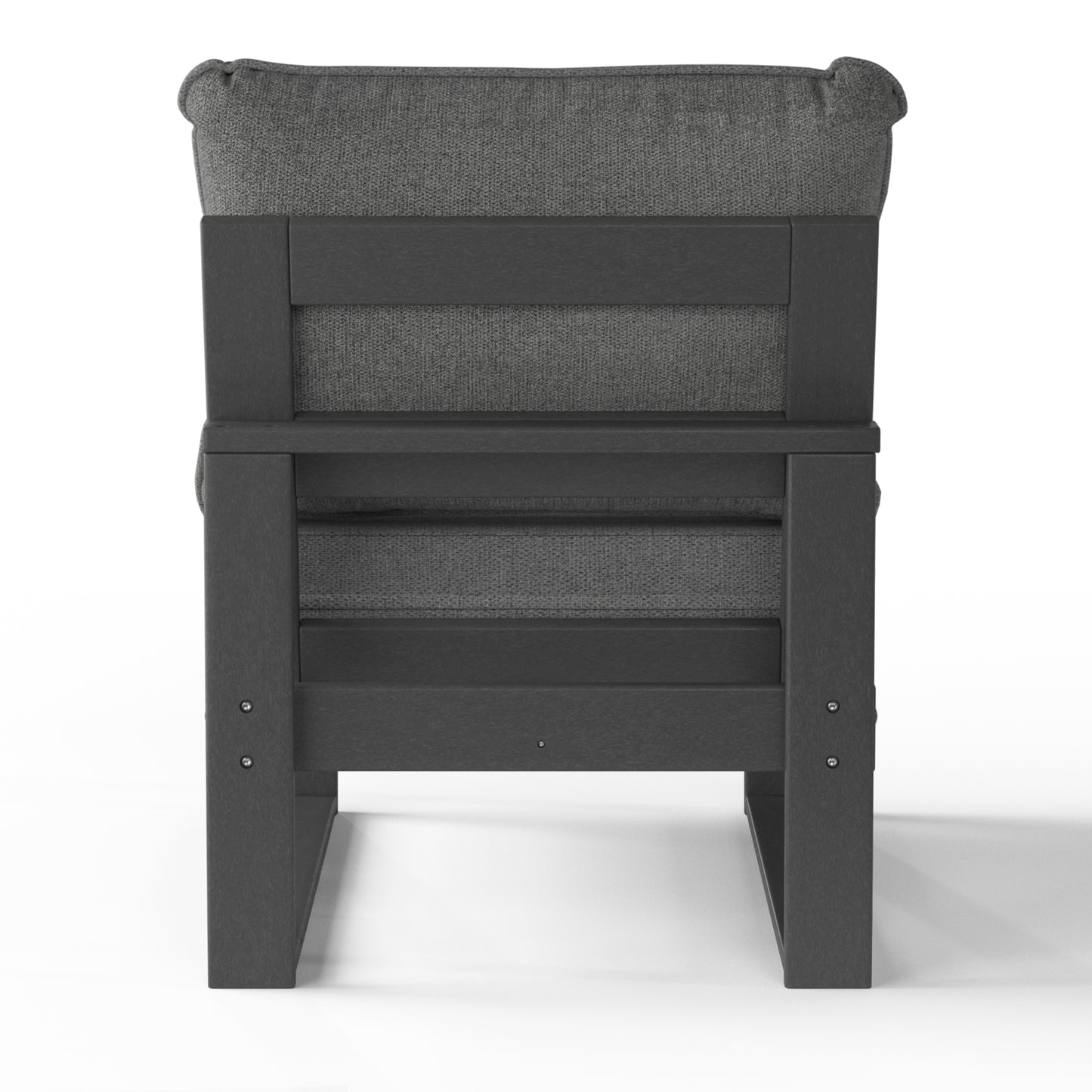 Signature All-Weather Outdoor Modular Deep Seating Cushioned Side Chair (Center Sectional Seat)