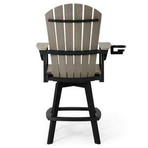 Heritage Ridge Adirondack Swivel Bar Chair With Cup Holder