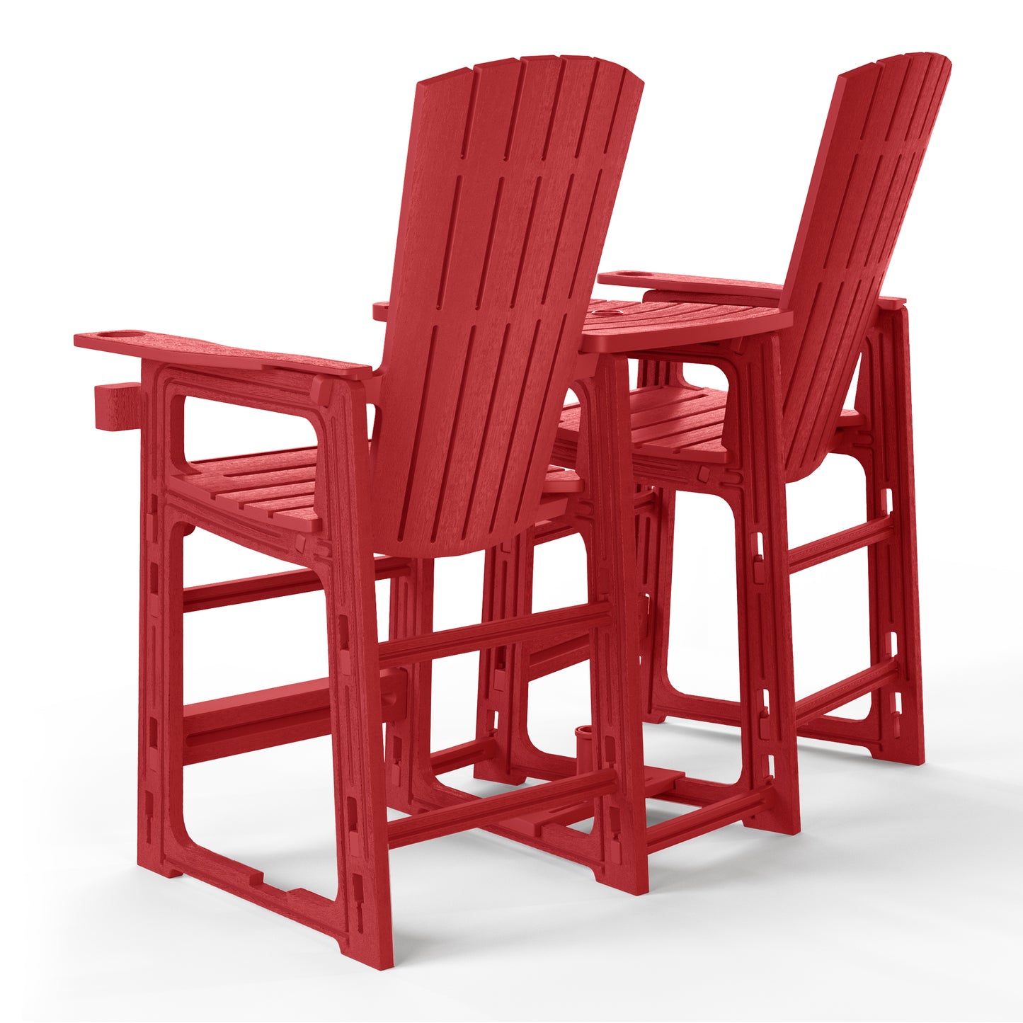 Snap’n Lock Adirondack Balcony Two-Chair Set with Connecting Wedge Table (No Tools or Hardware Required)