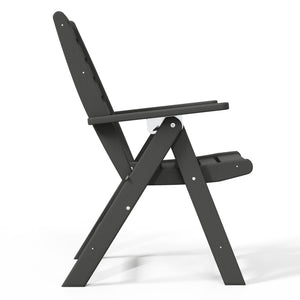 Aarhus All-Weather Outdoor Patio Folding Tall Back Dining Chair (38" High)