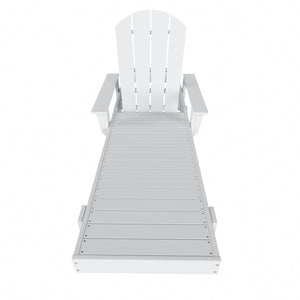 Chatham All-Weather Outdoor Adirondack Reclining Sun Lounger With Arms Rests & Wheels