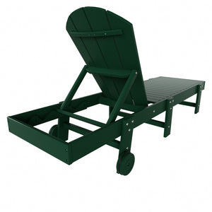 Chatham All-Weather Outdoor Adirondack Reclining Sun Lounger With Wheels