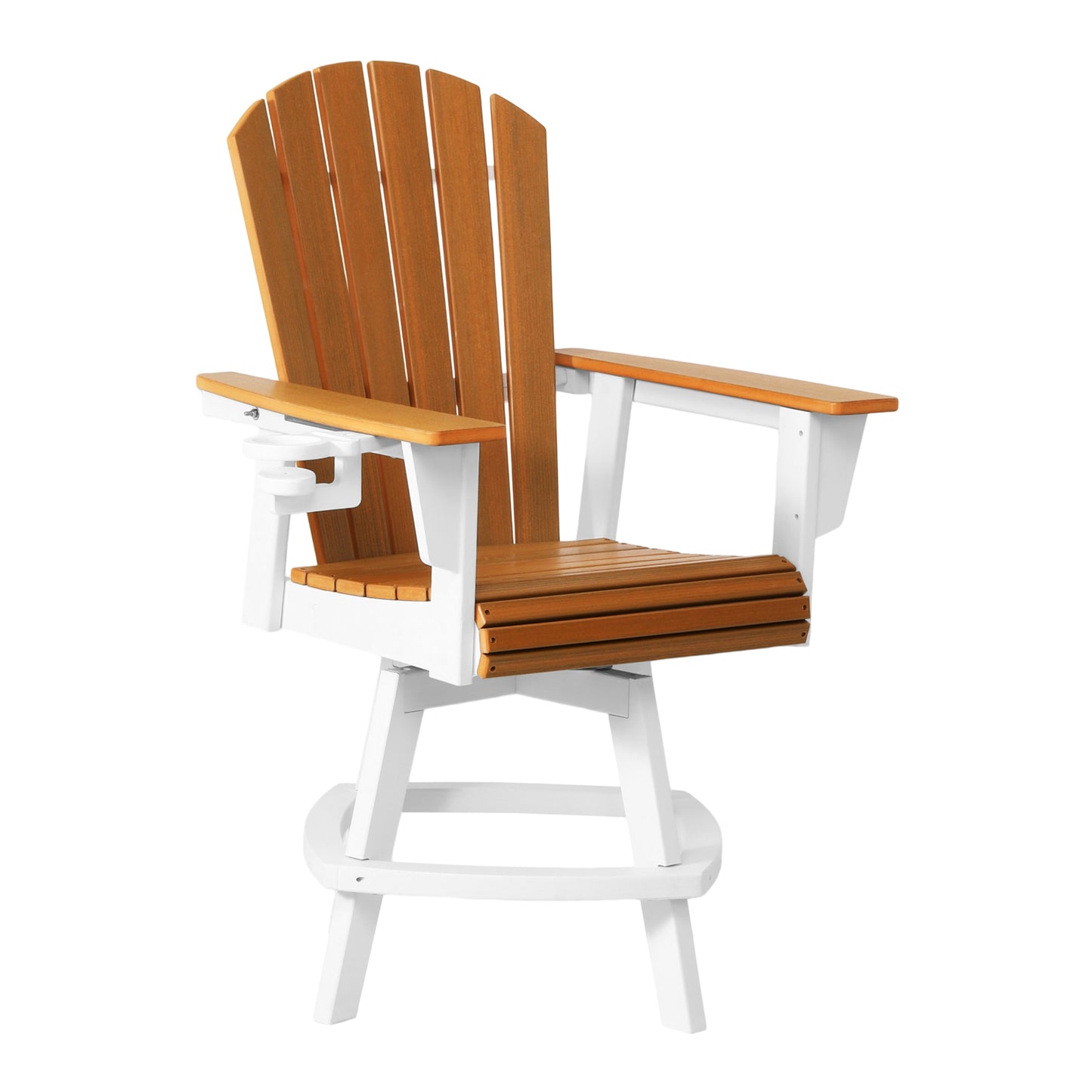 Heritage Ridge Adirondack Swivel Counter Chair With Cup Holder