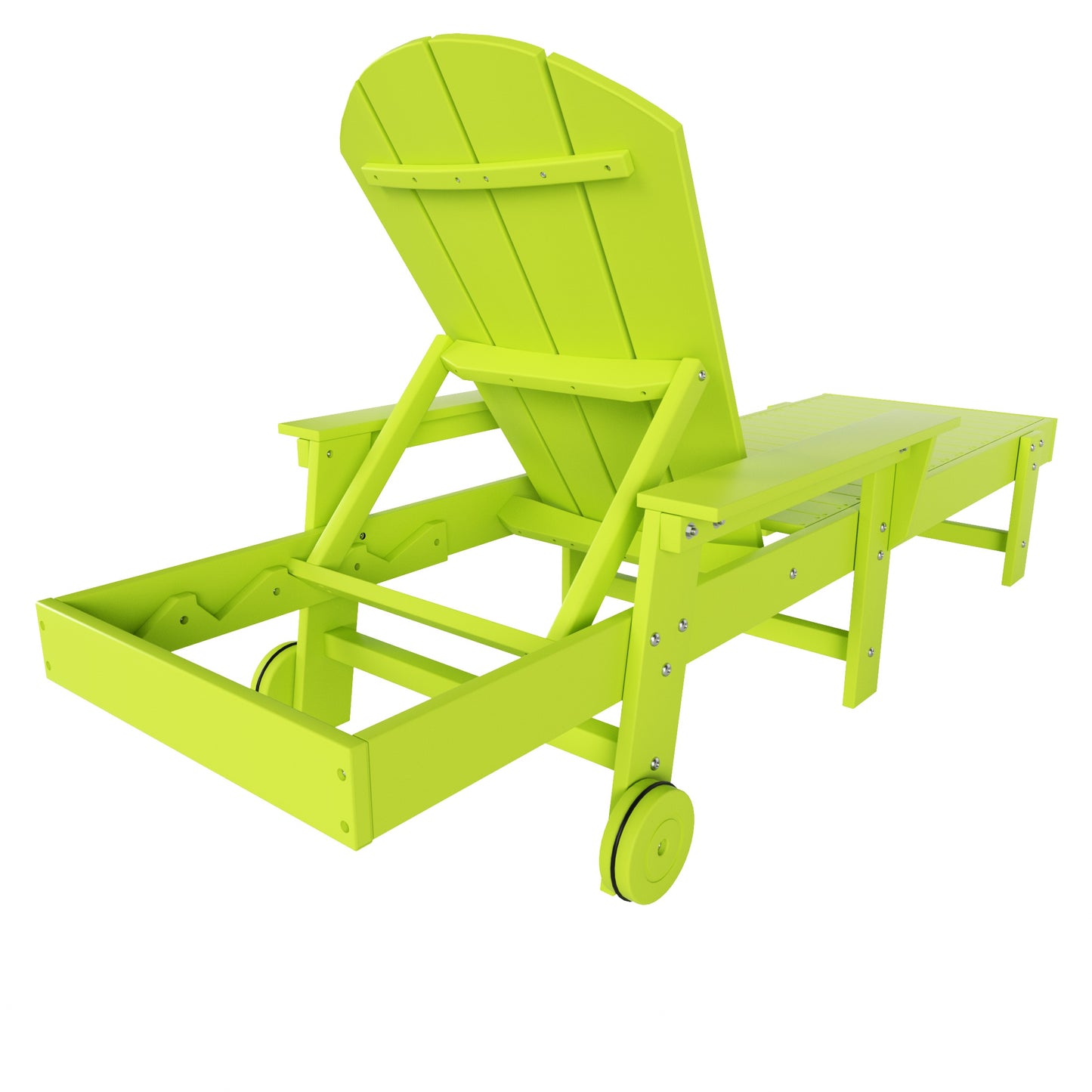 Chatham All-Weather Outdoor Adirondack Reclining Sun Lounger With Arms Rests & Wheels