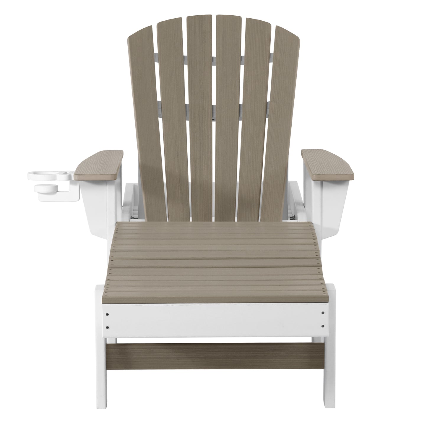 Heritage Ridge Adirondack Chaise Lounge with Arms and Wheels With Cup Holder