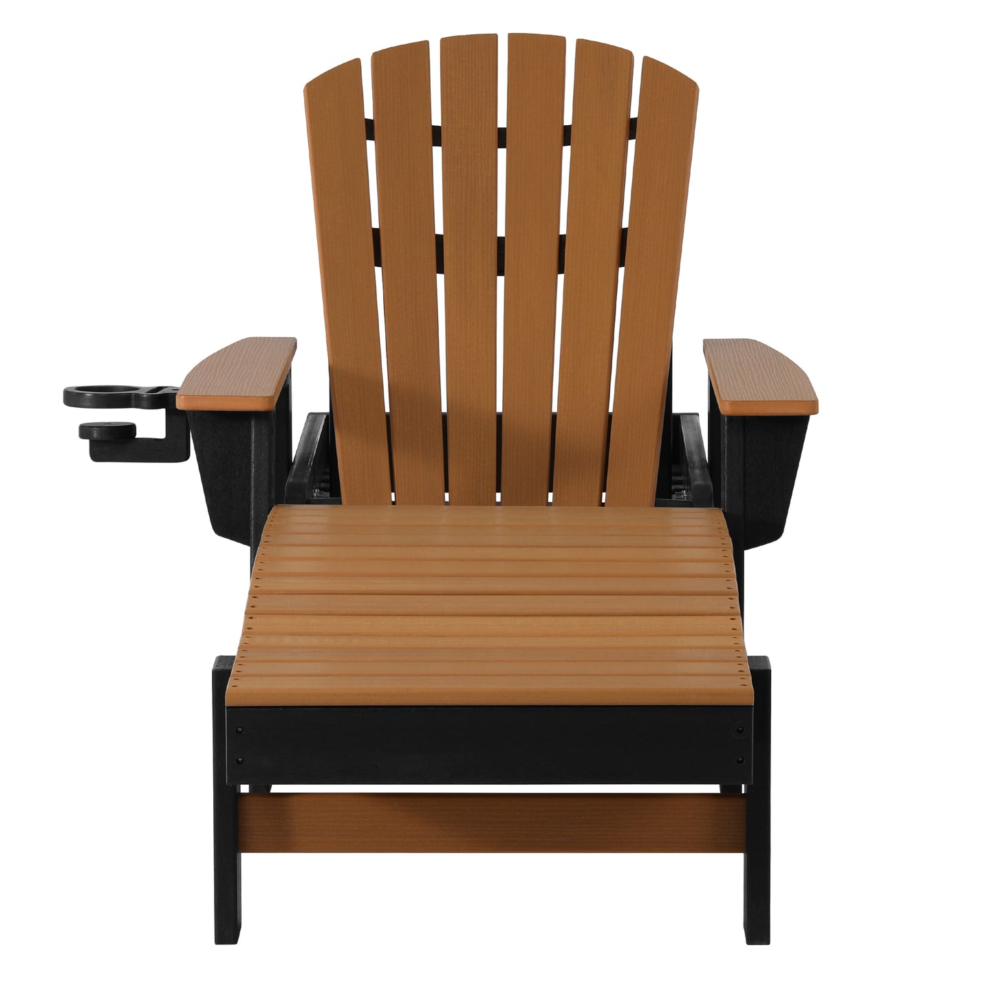 Heritage Ridge Adirondack Chaise Lounge with Arms and Wheels With Cup Holder