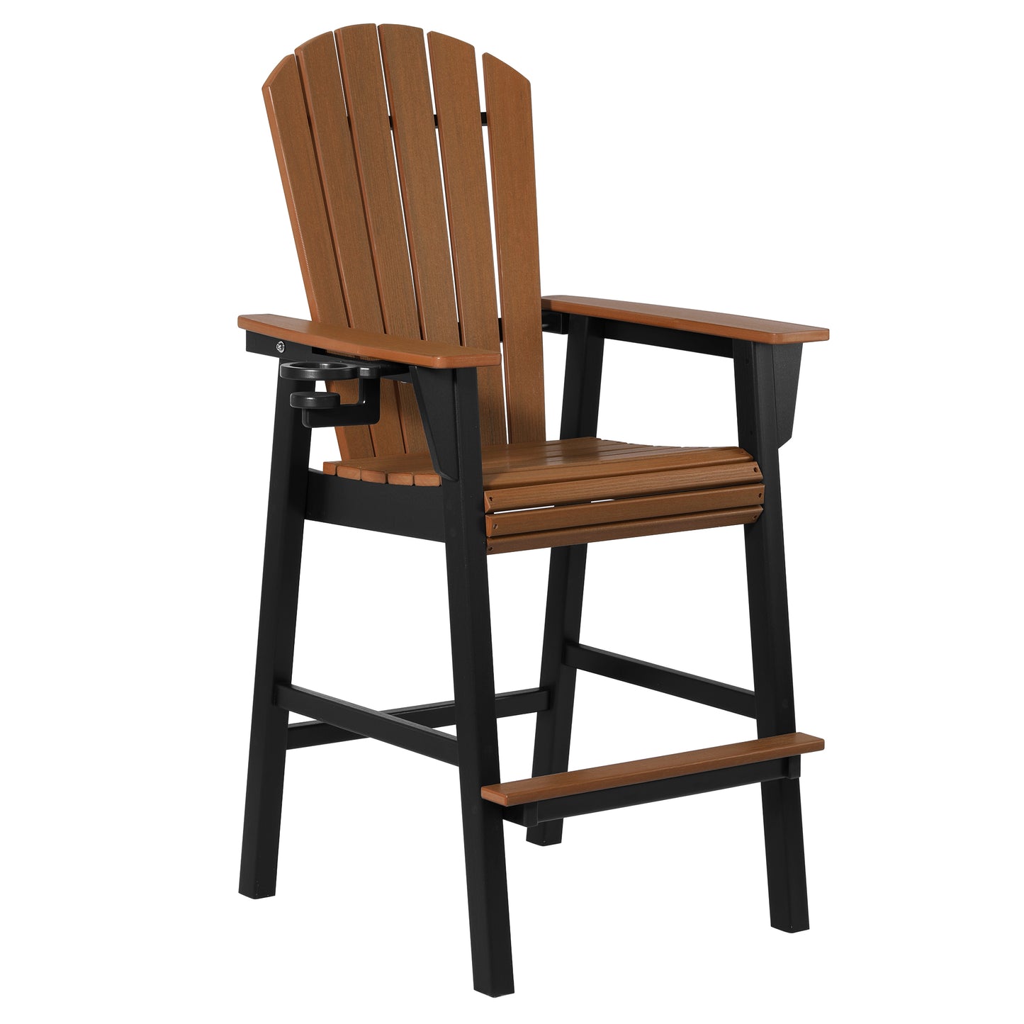 Heritage Ridge Adirondack Bar Chair With Cup Holder