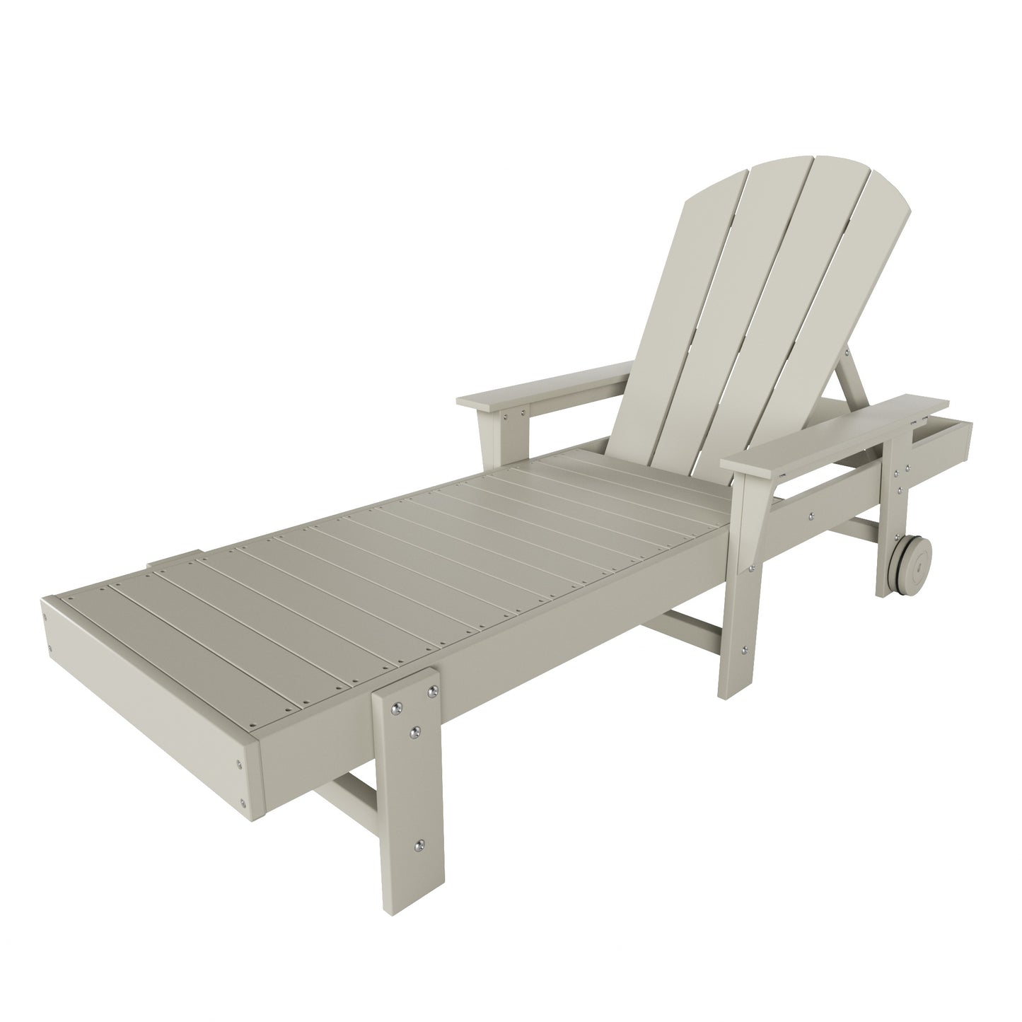 Chatham All-Weather Outdoor Adirondack Reclining Sun Lounger With Arms Rests & Wheels