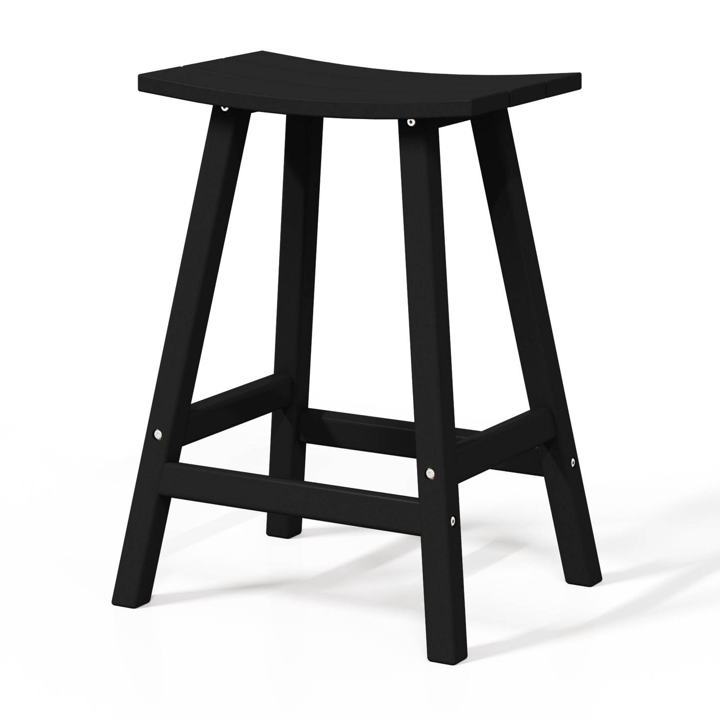 Stockholm All-Weather Outdoor Saddle Counter Stool (24" Height)
