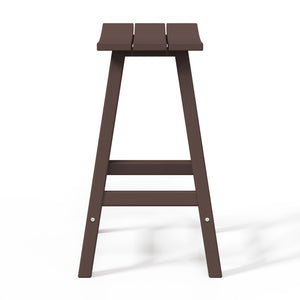 Stockholm All-Weather Outdoor Saddle Counter Stool (24" Height)