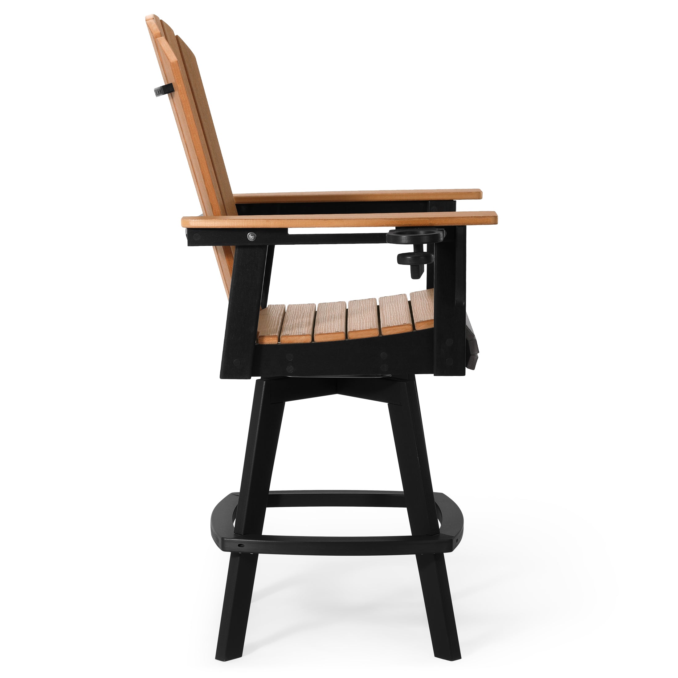 Heritage Ridge Adirondack Swivel Bar Chair With Cup Holder