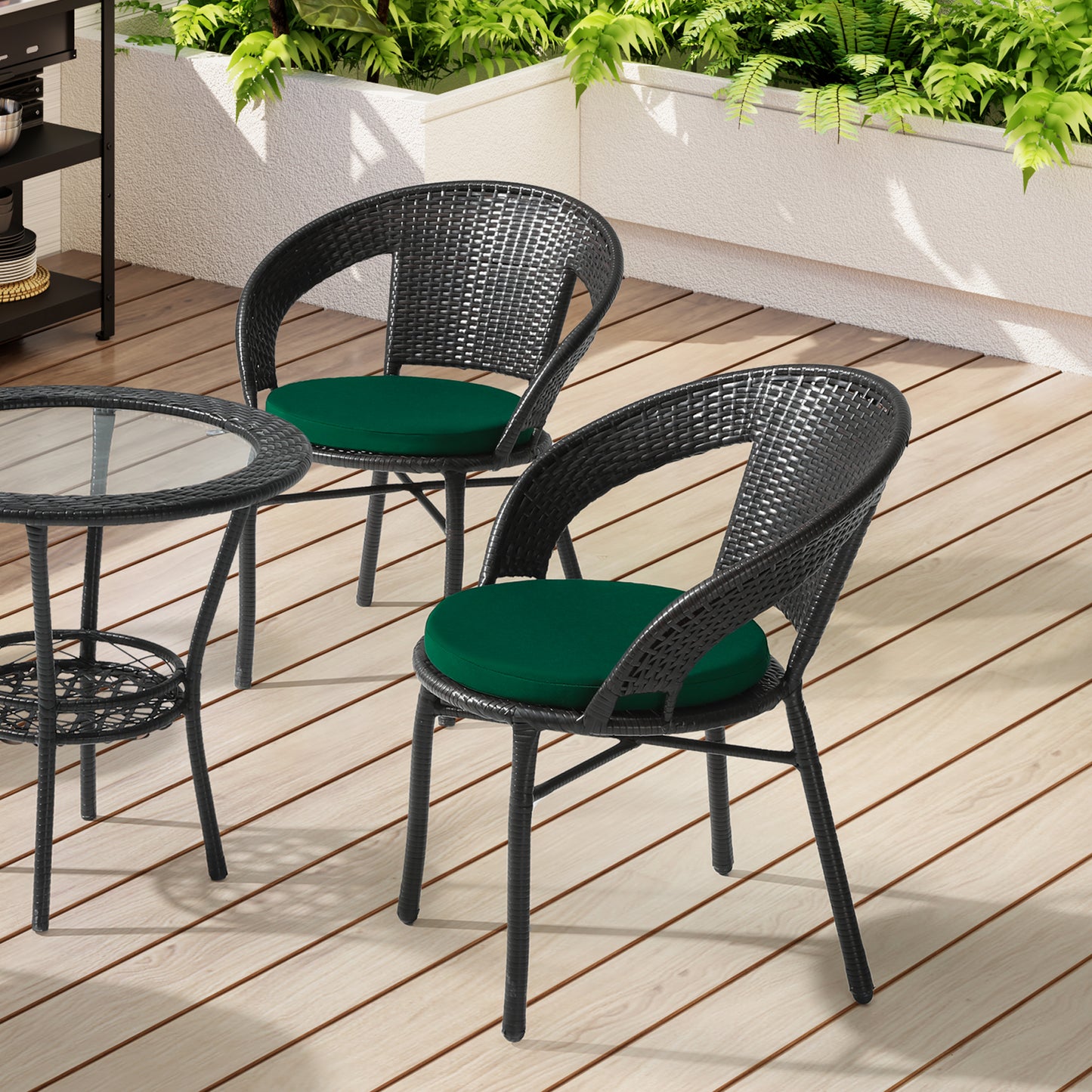 Outdoor Patio Kitchen Dining Chair Seat Cushions Set of 4