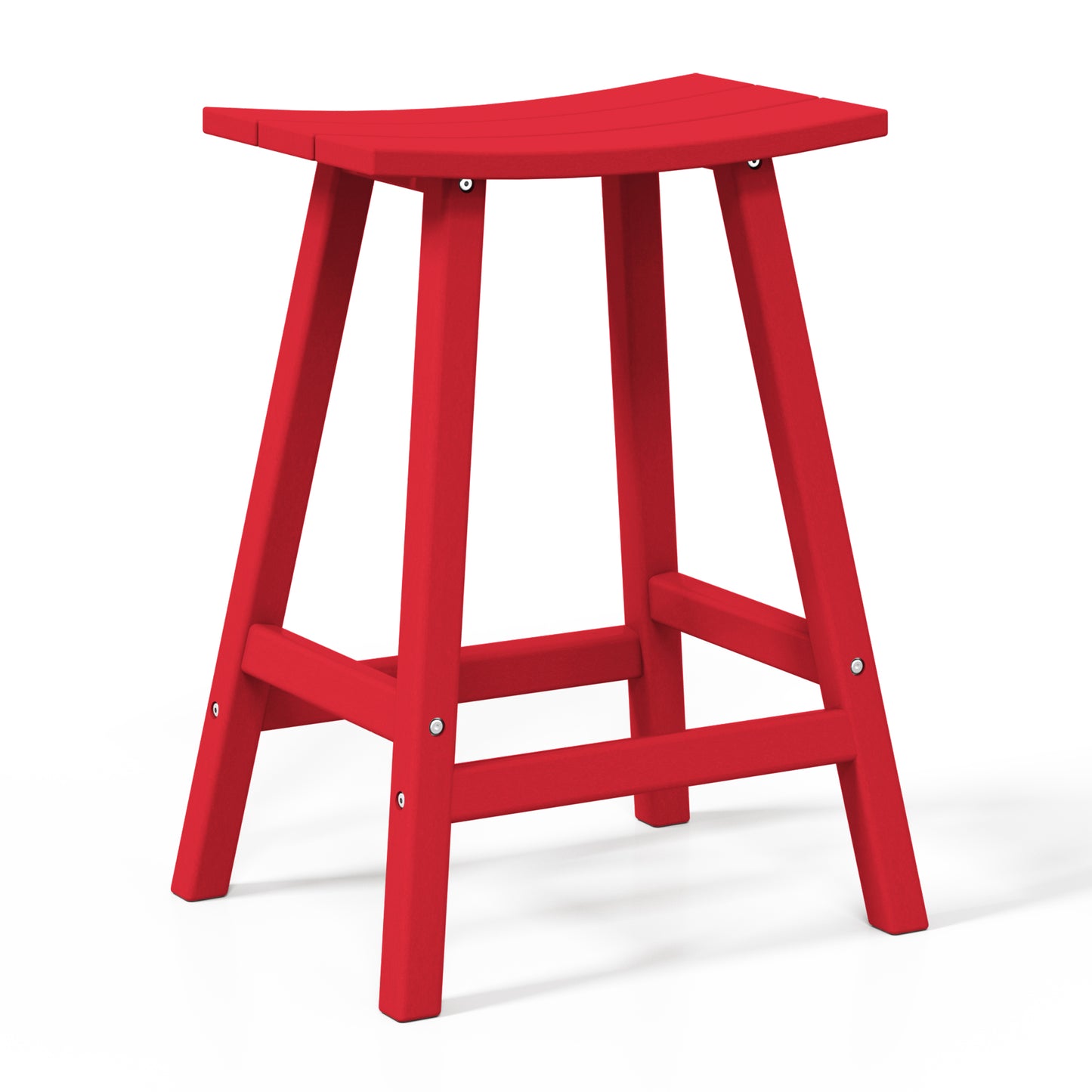 Stockholm All-Weather Outdoor Saddle Counter Stool (24" Height)