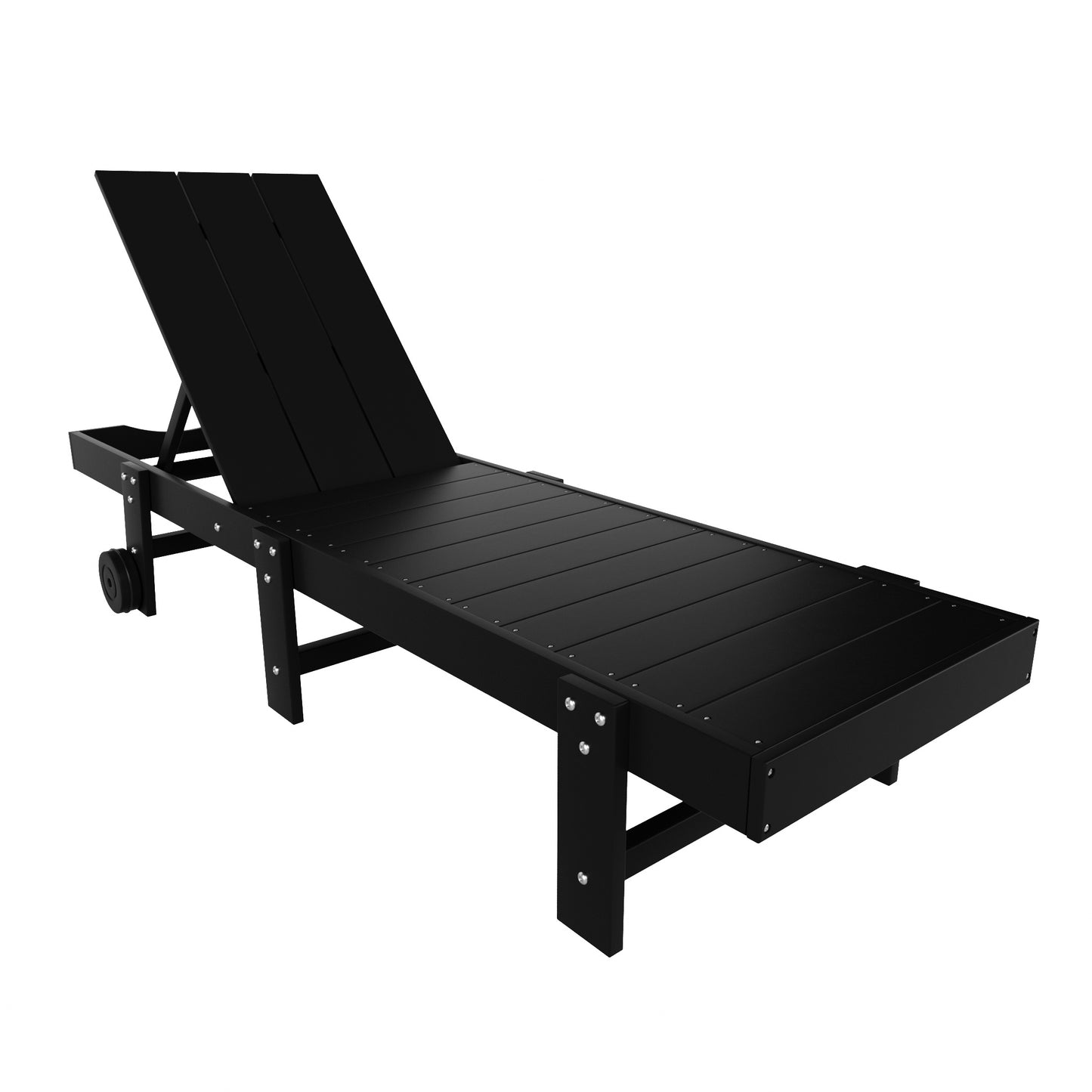 Malibu Modern All-Weather Outdoor Reclining Sun Lounger With Wheels